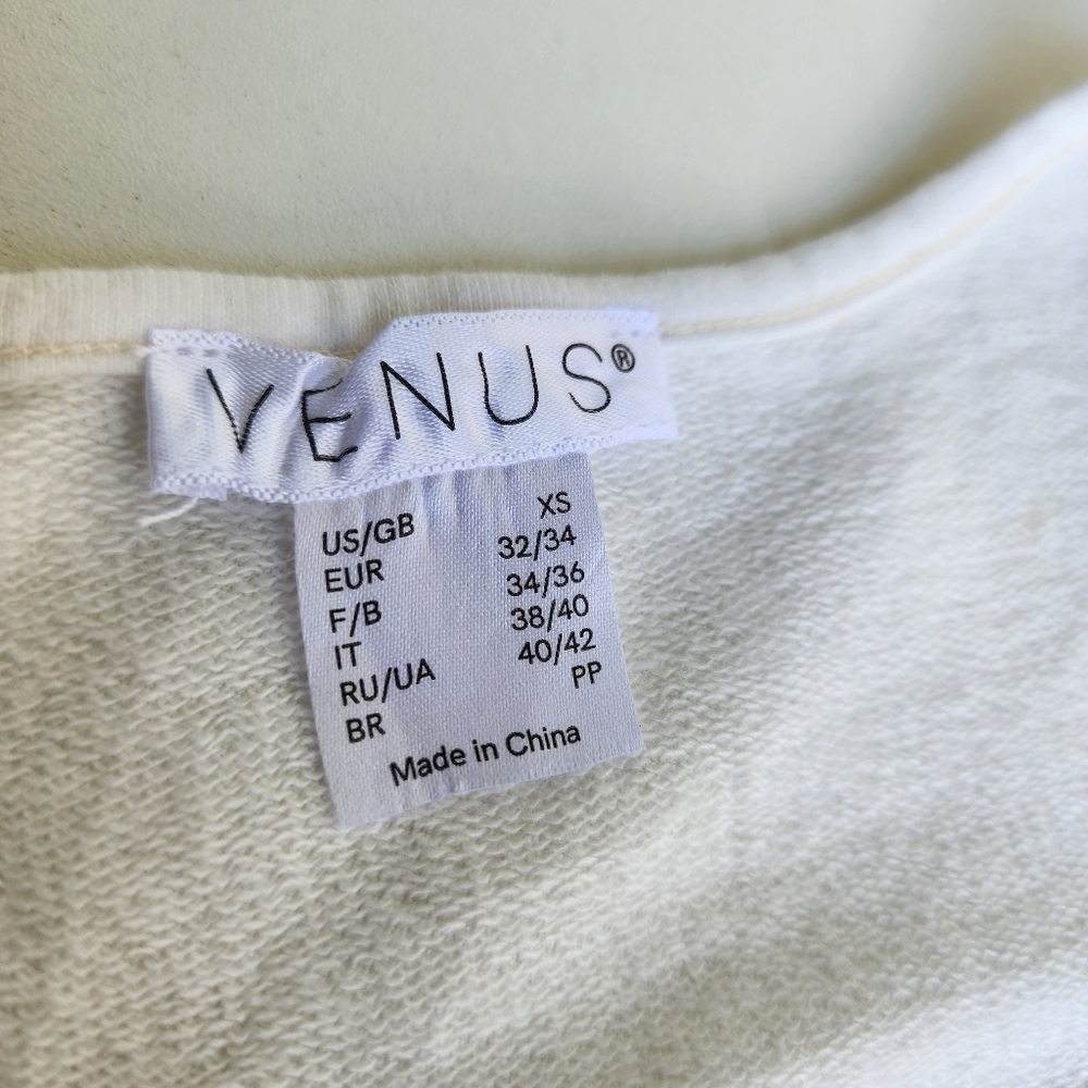 VENUS Women's Tie Dye Ruched Lounge Dress White & Purple Cotton Blend XS - Picture 9 of 16